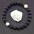 Bracelet Pierre de Lave et Howlite - Pierre Naturelle de Paix et Anti-Stress