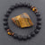 Bracelet Pierre de Lave et Oeil de Tigre - Pierre Naturelle de Force et Protection