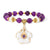Bracelet Améhyste et Fleur de Nacre - Pierre Naturelle de Sagesse et d'élévation